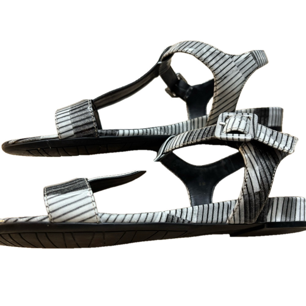 VANELI Women's Burlie Black Stack Patent Sandals Size 8